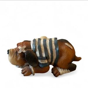 Striped Dog Figurine
